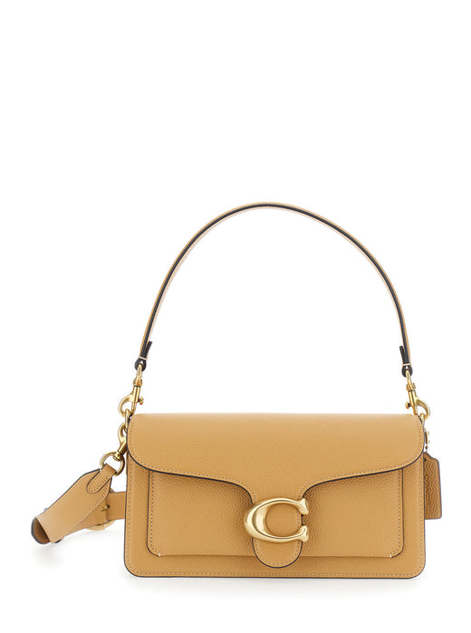Coach Tabby Shoulder Bag — Beige Polished Pebble Leather