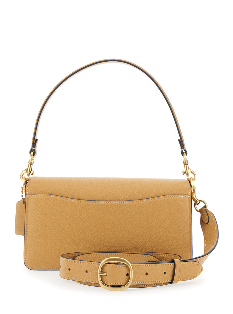 Coach Tabby Shoulder Bag — Beige Polished Pebble Leather