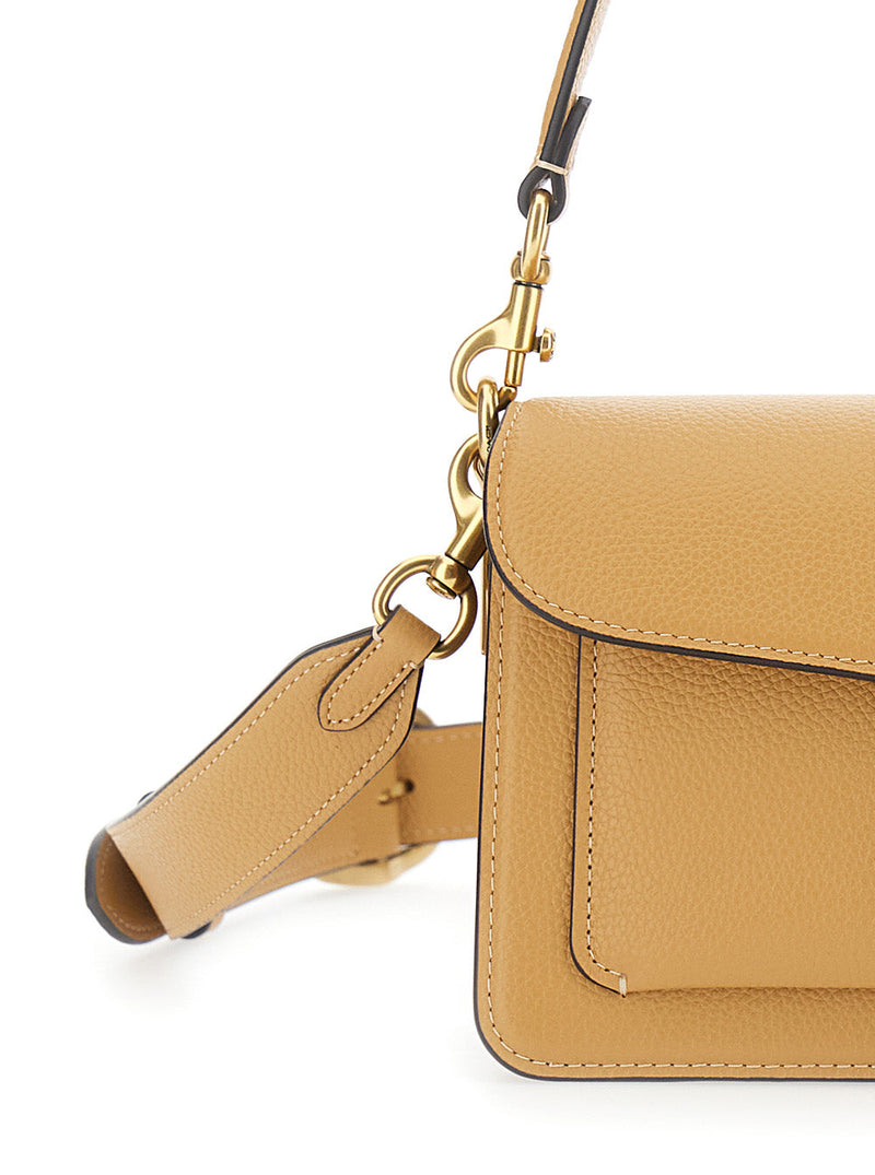 Coach Tabby Shoulder Bag — Beige Polished Pebble Leather