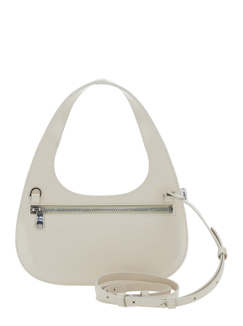 Coperni Slim Swipe Shoulder Bag — Beige Cowhide Leather