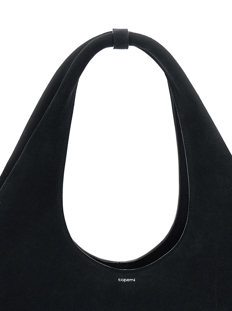 Coperni Suede Shoulder Bag — Black