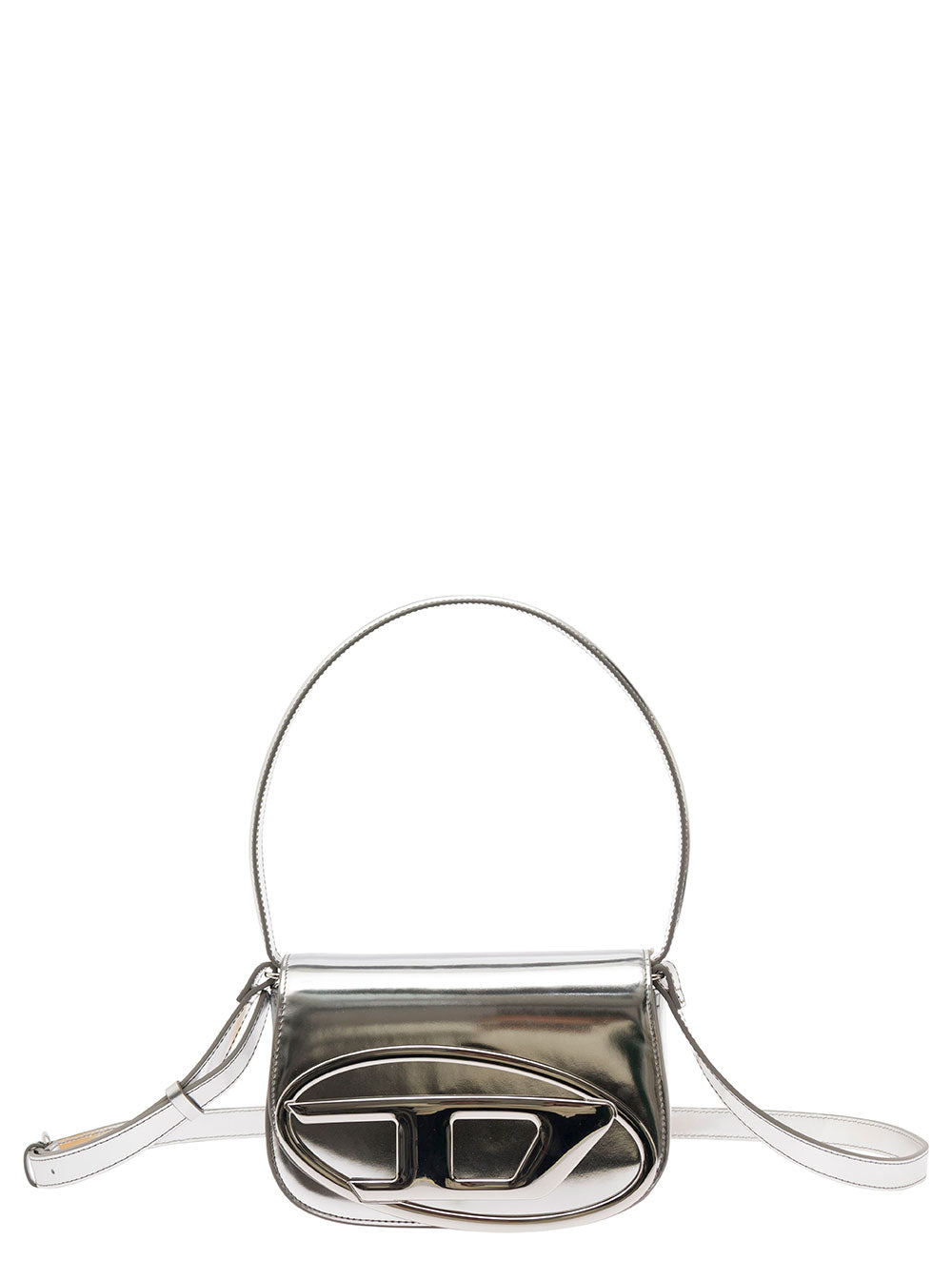 Diesel 1dr Shoulder Bag — Silver Pmu