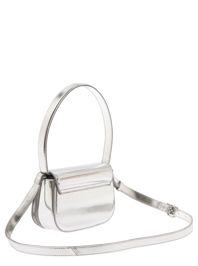 Diesel 1dr Shoulder Bag — Silver Pmu