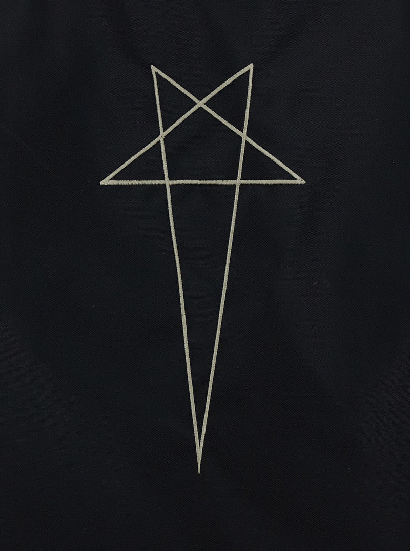 Rick Owens Logo-Embroidered Nylon Shoulder Bag — Black