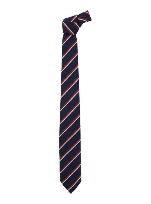 Dsquared2 Diagonal Striped Silk Necktie — Navy Neckties