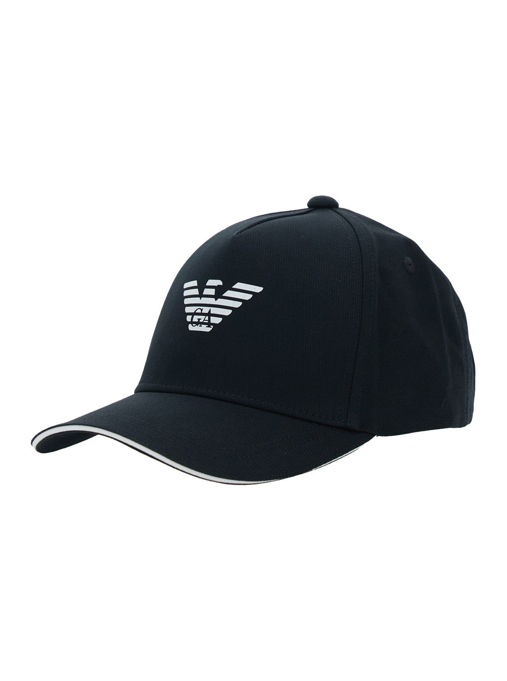 Emporio Armani 627920 Logo-Embroidered Cotton Baseball Cap — Black Caps
