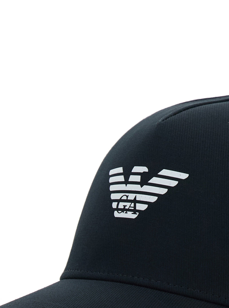 Emporio Armani 627920 Logo-Embroidered Cotton Baseball Cap — Black Caps