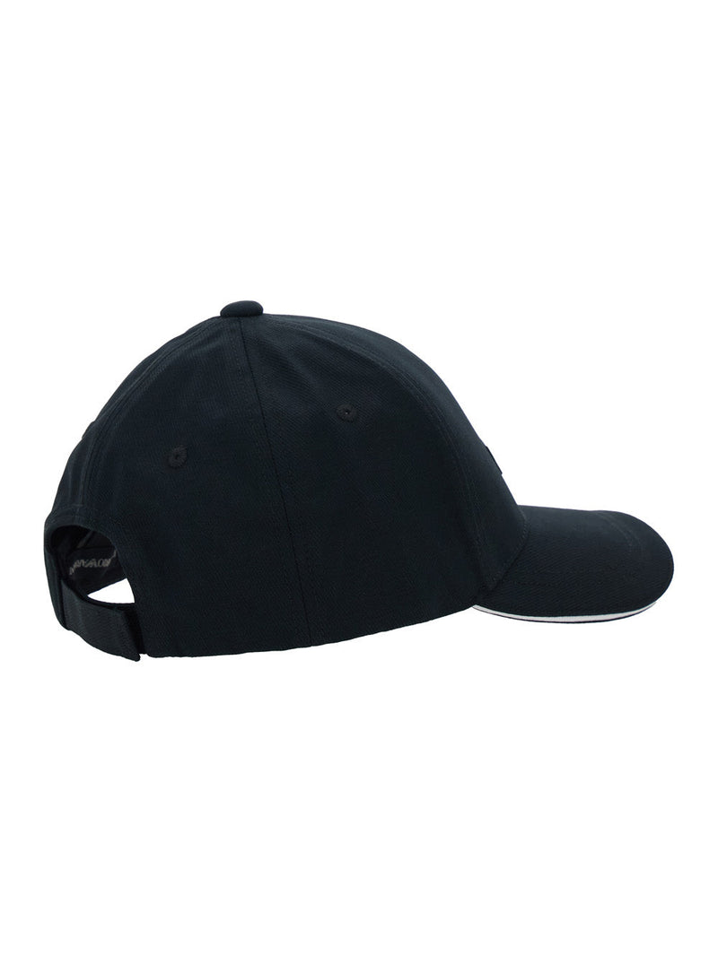 Emporio Armani 627921 Logo-Patch Cotton Baseball Cap — Black Caps