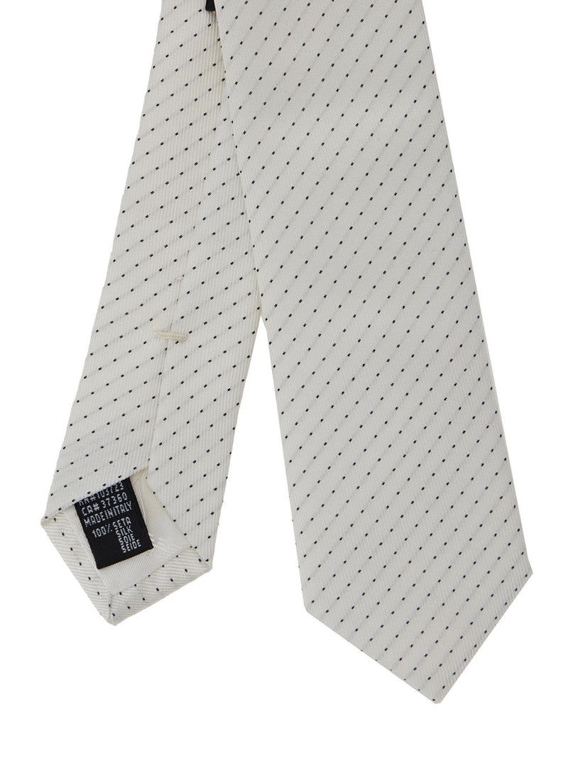 Emporio Armani Silk Necktie — White Neckties