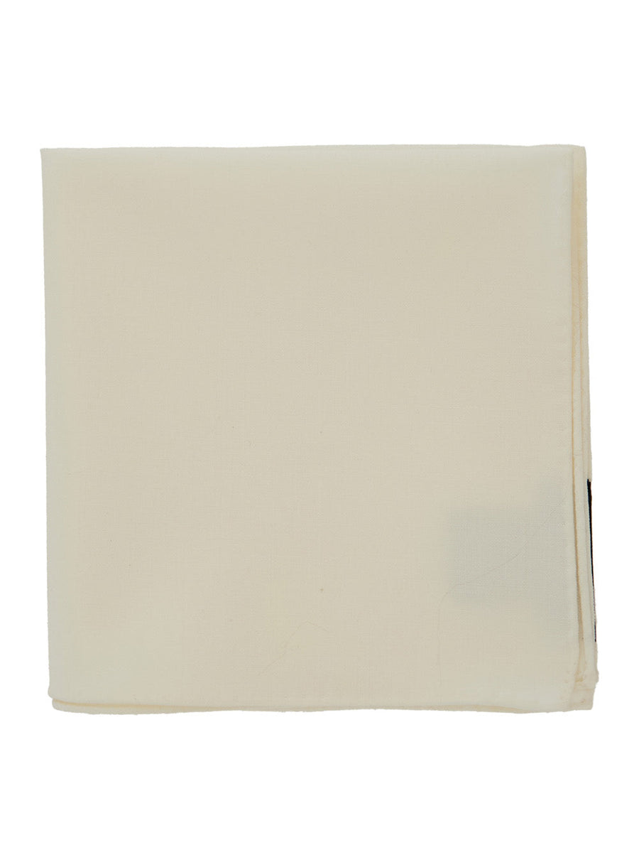 Emporio Armani Virgin Wool Pocket Square — White Accessory