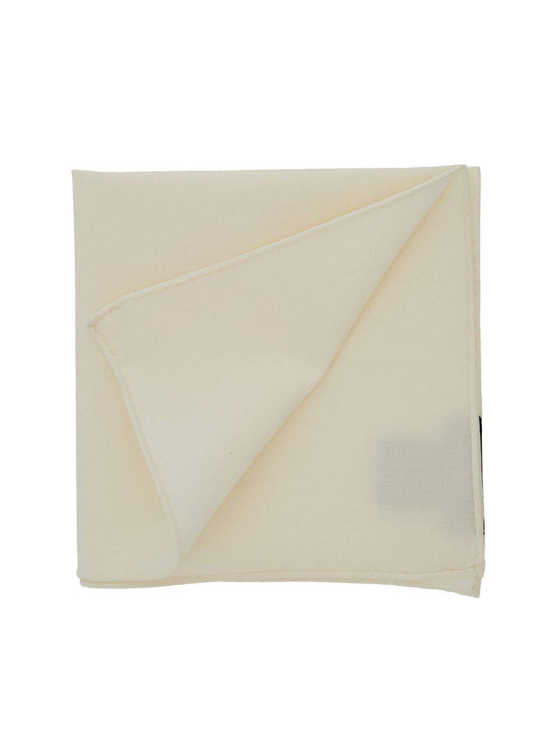 Emporio Armani Virgin Wool Pocket Square — White Accessory