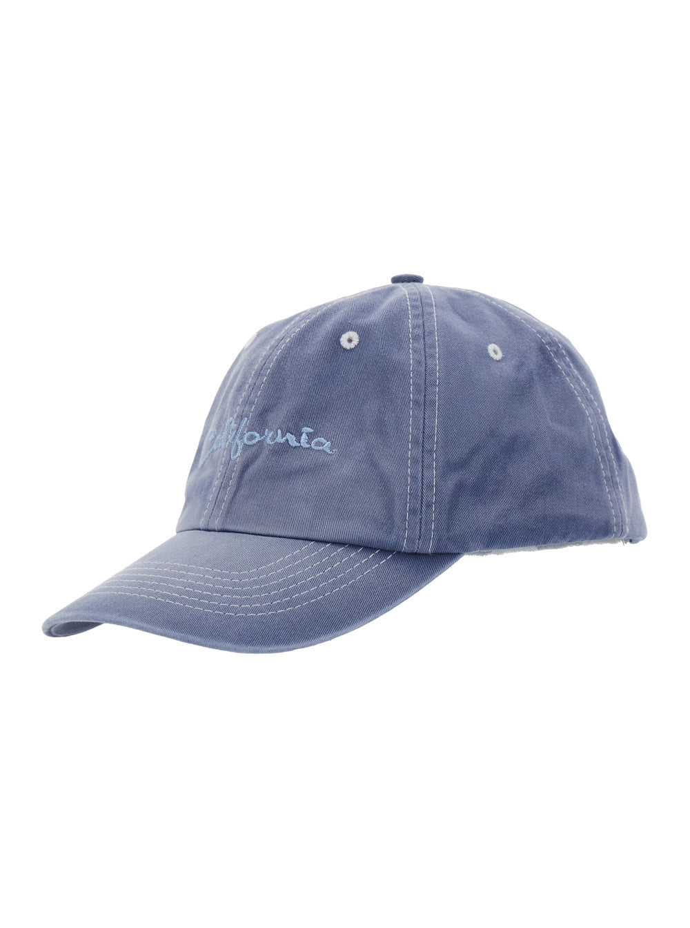 Erl Erl12k030 Embroidered Cotton Baseball Cap — Blue Caps