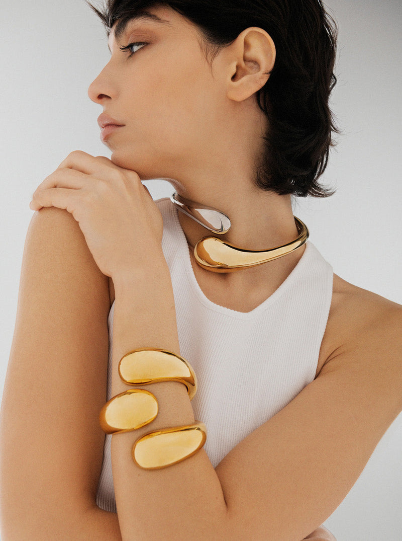 Federica Tosi Choker Isa Necklace — Gold Metal Necklaces