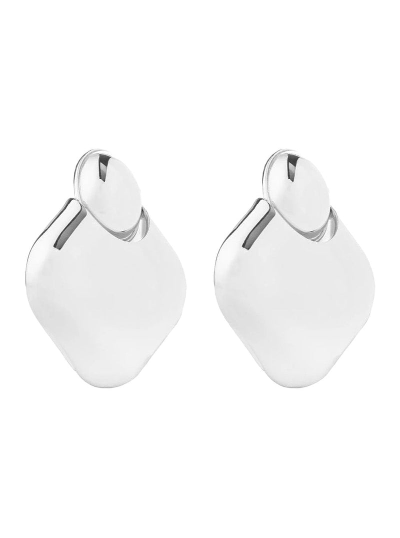 Federica Tosi Sculptural Metal Earrings — Silver
