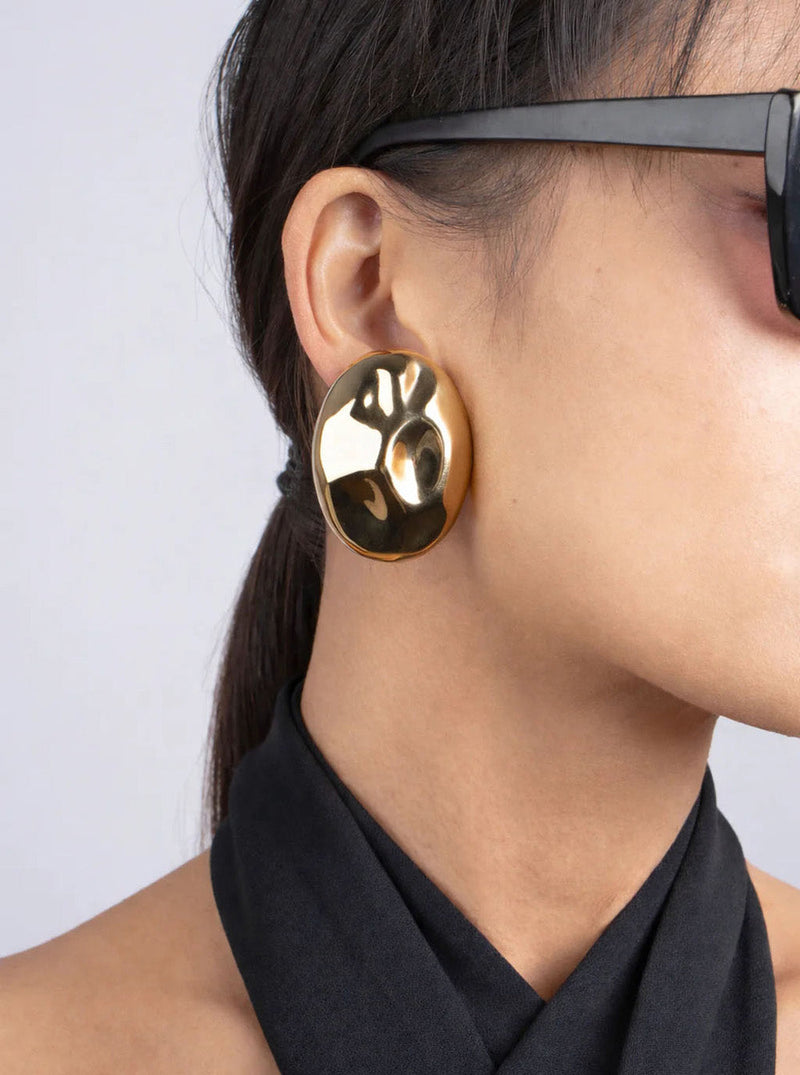 Federica Tosi Rock Earrings — Gold Metal