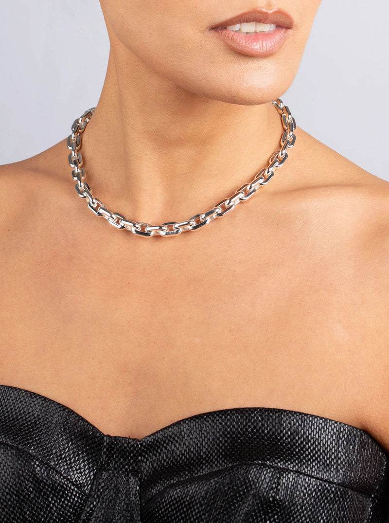 Federica Tosi Lace Cindy Necklace — Silver Metal Necklaces