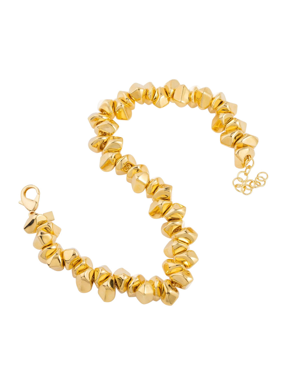 Federica Tosi Lace Small Stone Necklace — Gold Metal Necklaces