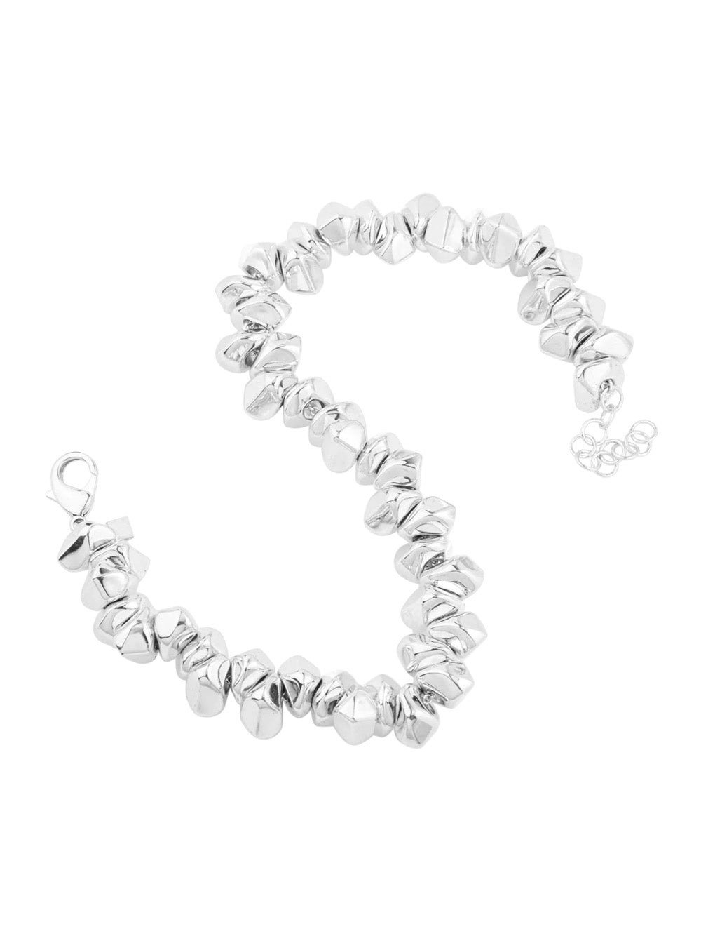 Federica Tosi Lace Necklace — Silver Metal With Coloured Stones Necklaces