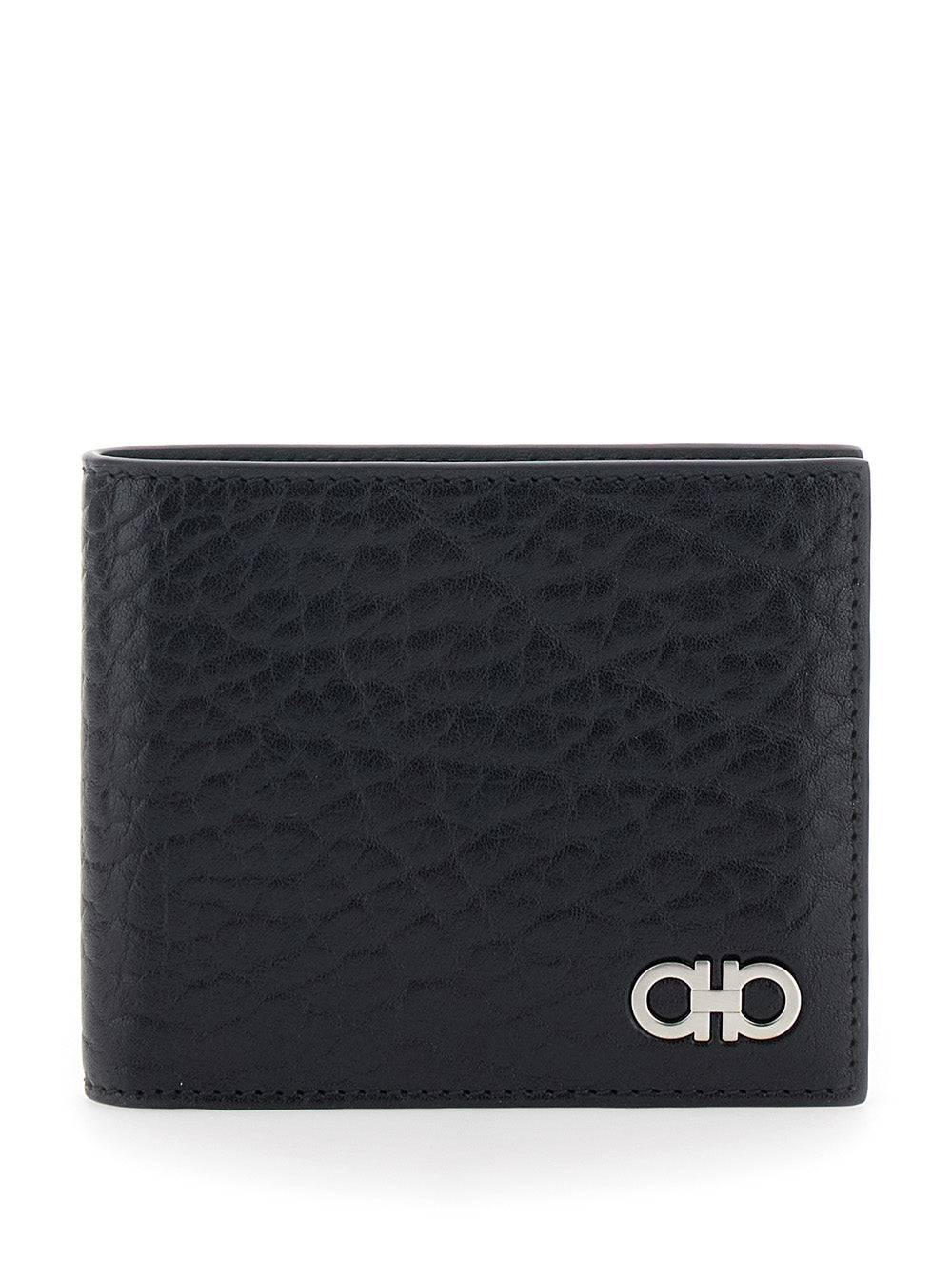 Ferragamo Revival Wallet — Black Calfskin