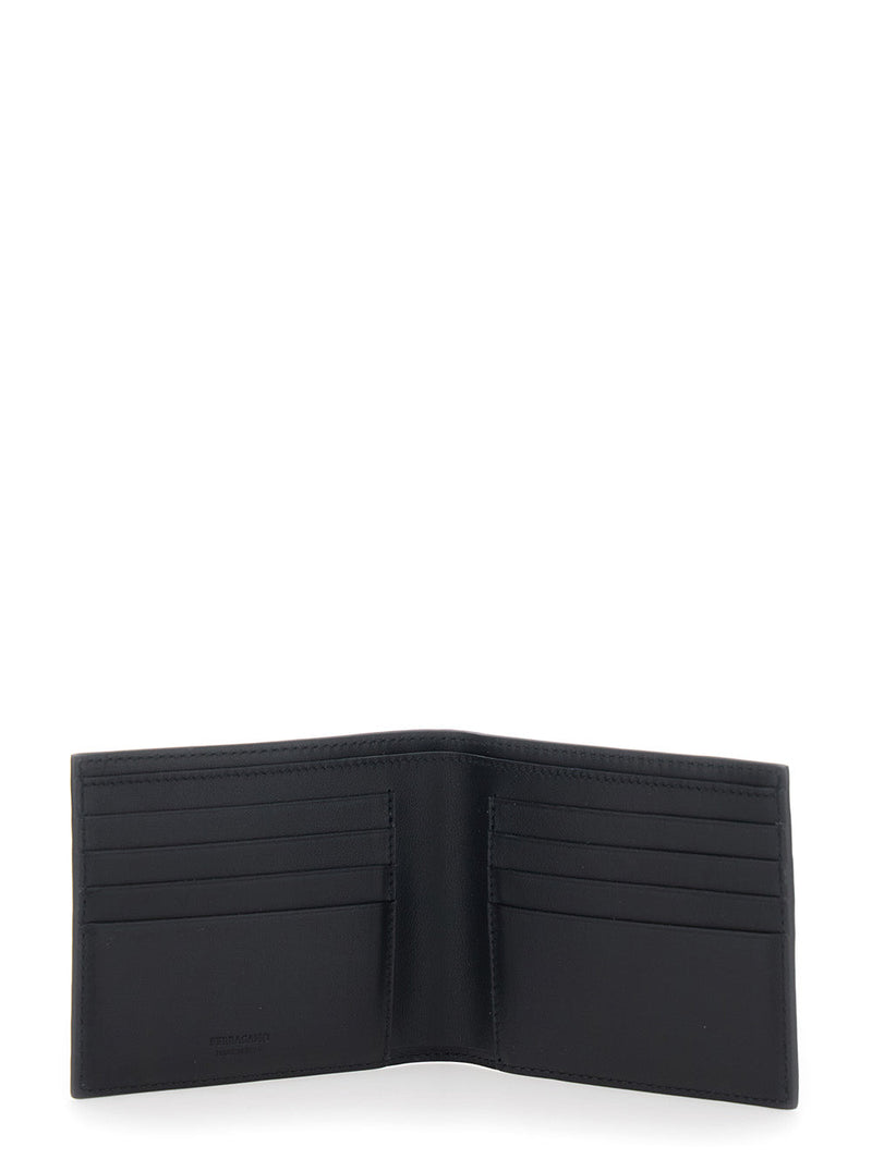 Ferragamo Revival Wallet — Black Calfskin