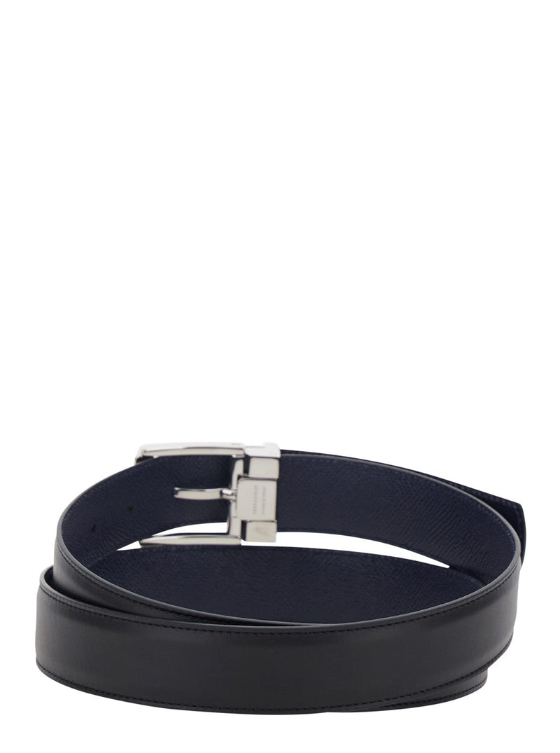 Ferragamo Belt — Black Smooth Leather