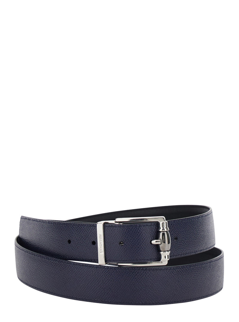 Ferragamo Belt — Black Smooth Leather