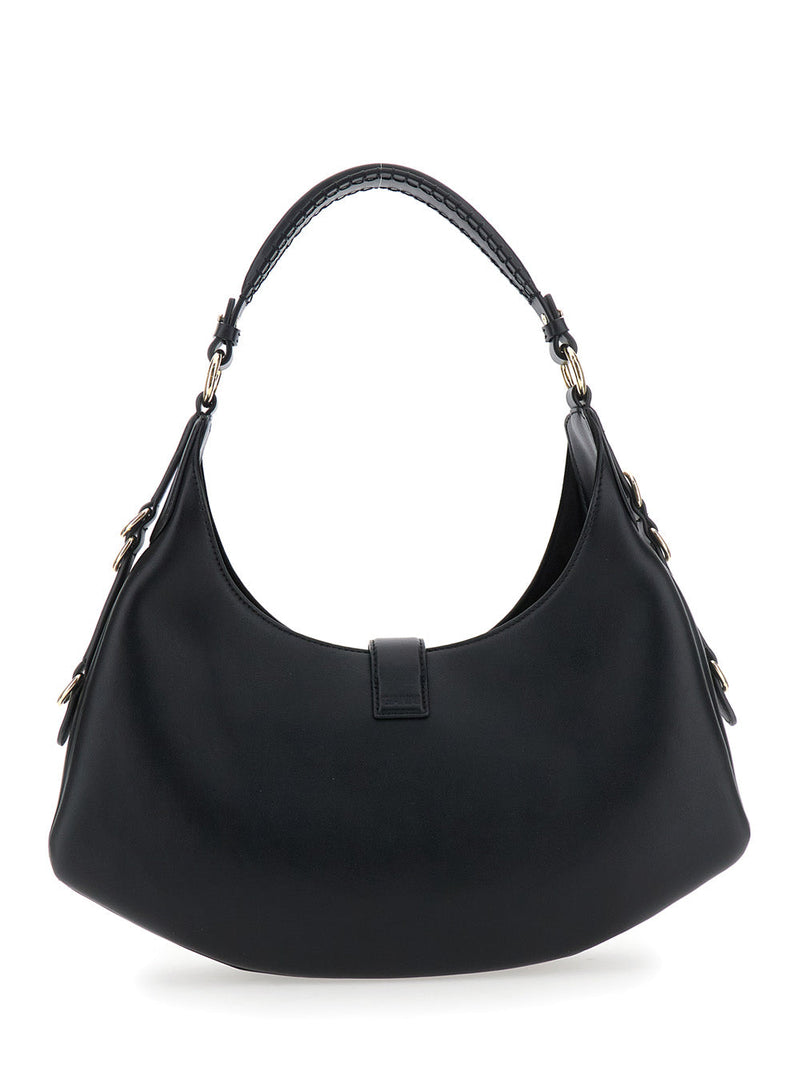 Ganni Kat Shoulder Bag — Black Leather