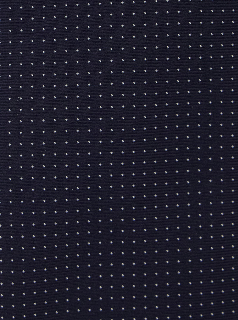 Giorgio Armani Silk Polka Dot Necktie — Navy Neckties