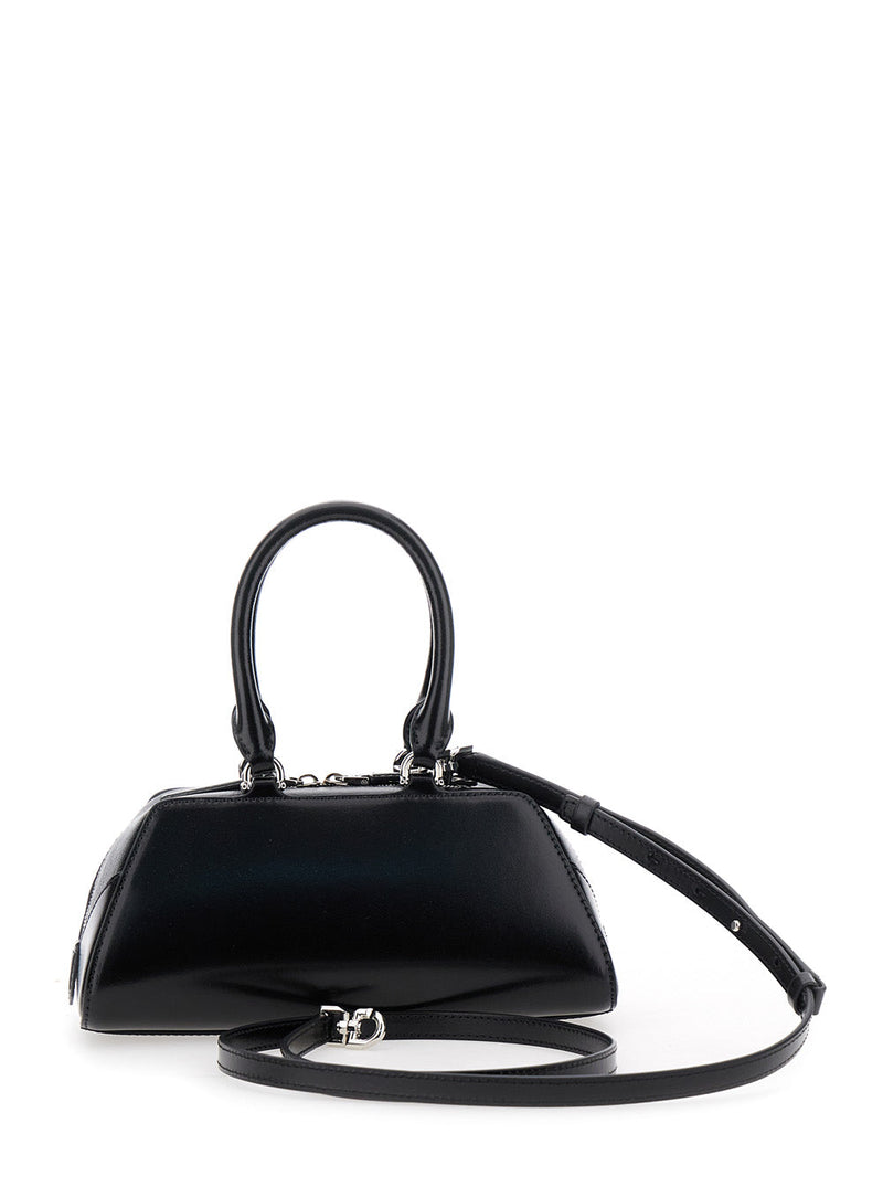 Givenchy Antigona East West Mini Top Handle Bag — Black Calfskin Leather