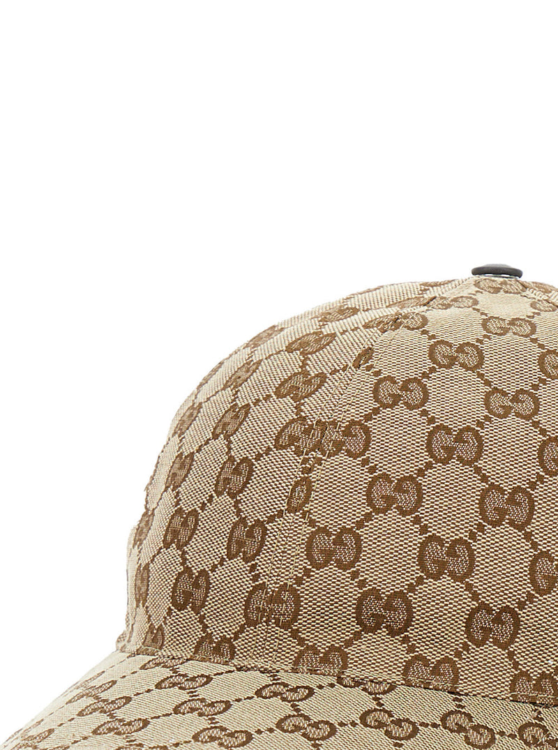 Gucci 200035 Gg Canvas Baseball Cap — Beige Polyester Caps