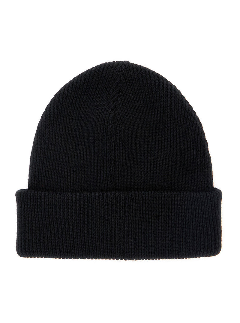 Gucci 834192 Wool Ribbed Knit Beanie — Black Beanies