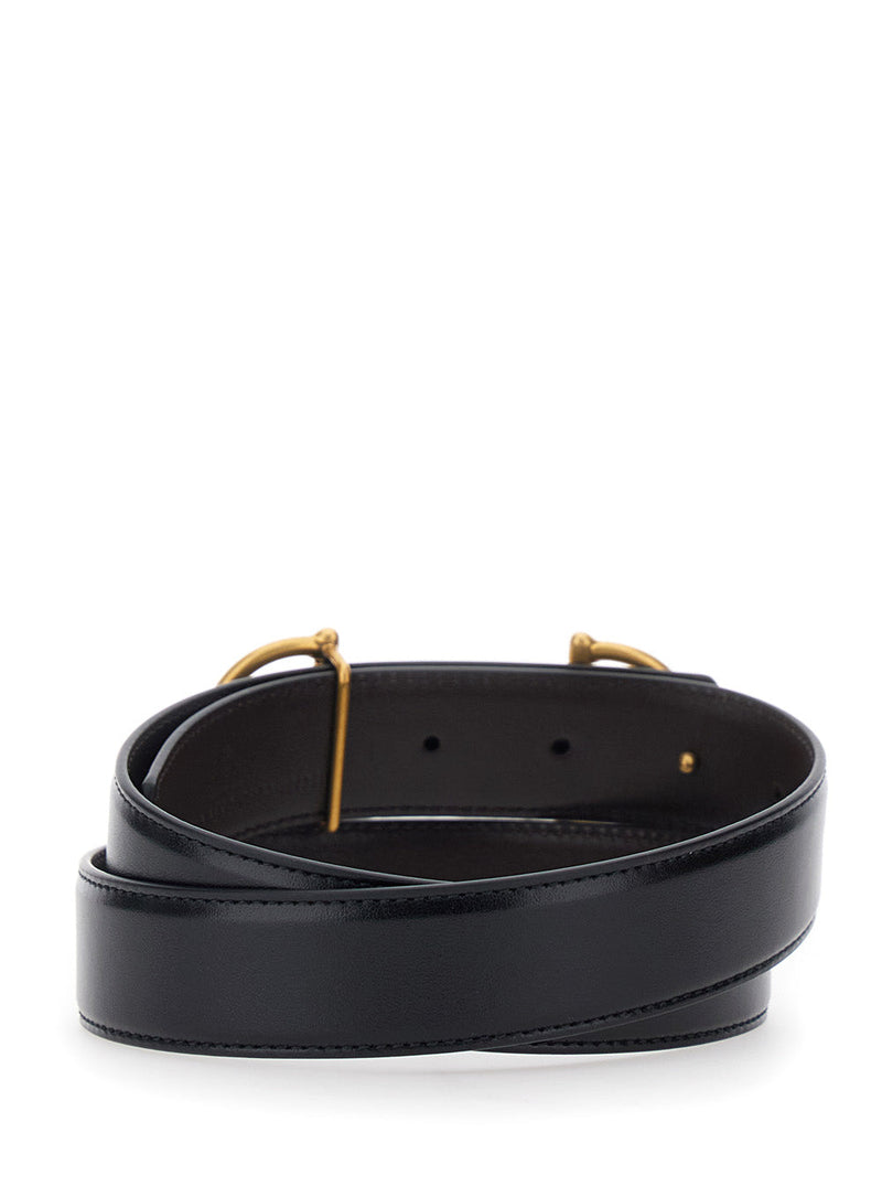 Gucci Horsebit Leather Belt — Black