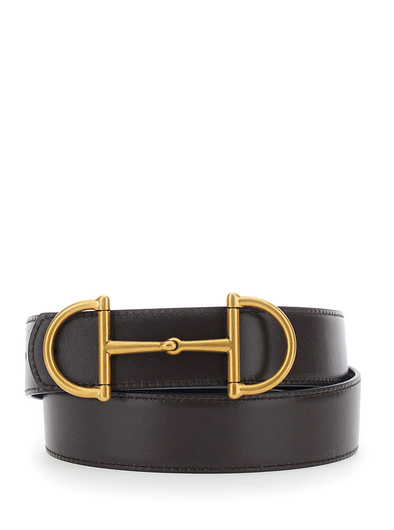 Gucci Horsebit Leather Belt — Black