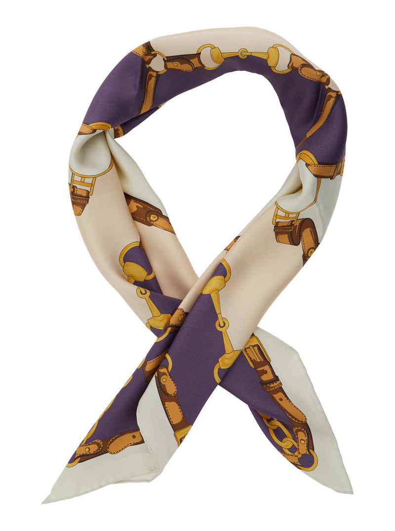Gucci Chain-Print Silk Scarf — Multicolor Scarfs