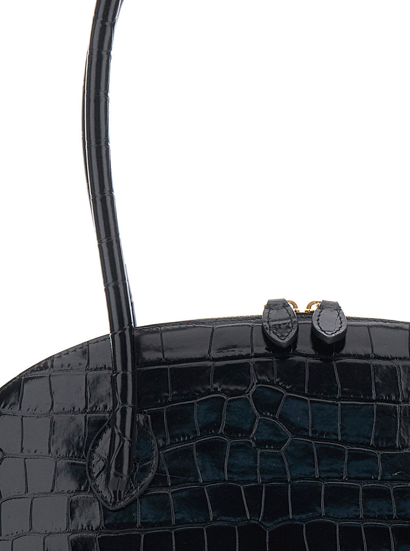 Liffner Ew Dome Shoulder Bag — Black Calf Leather