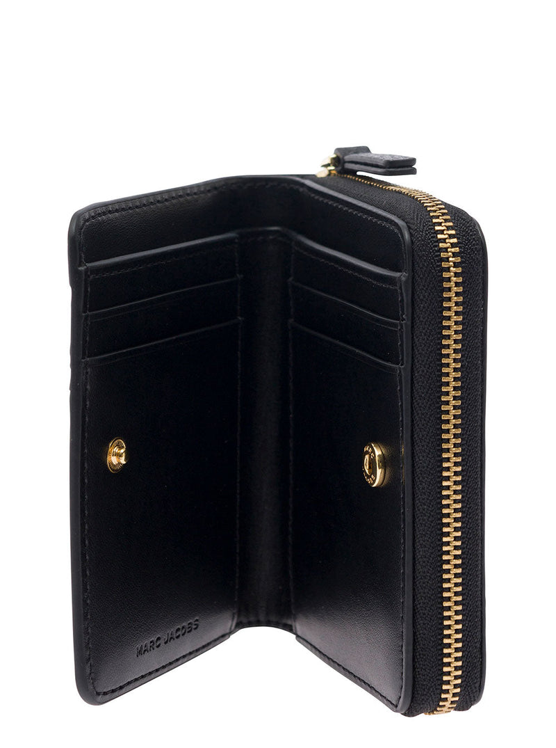 Marc Jacobs Pebbled Leather Wallet — Black