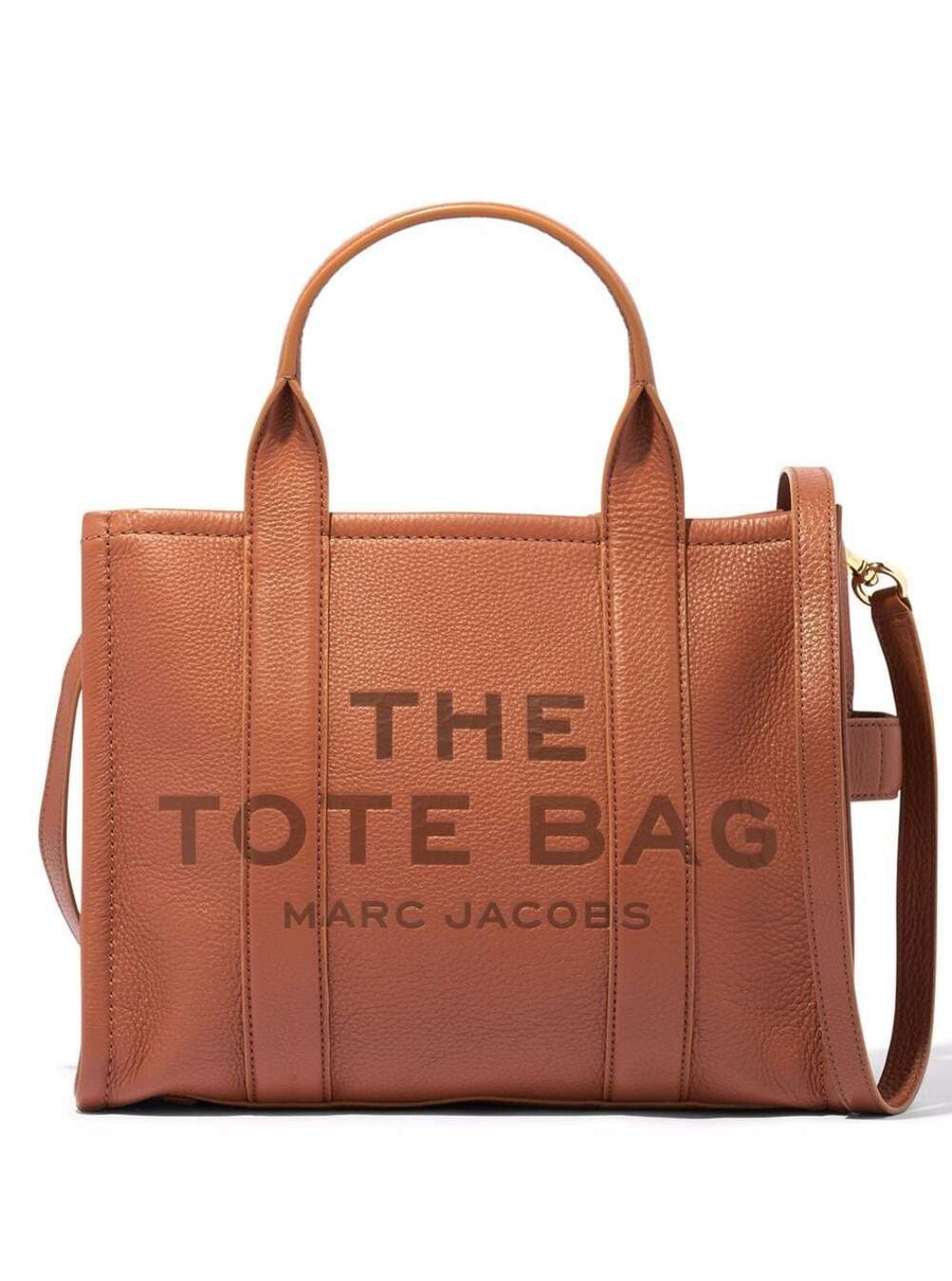 Marc Jacobs Hammered Leather Tote Bag — Brown Cow