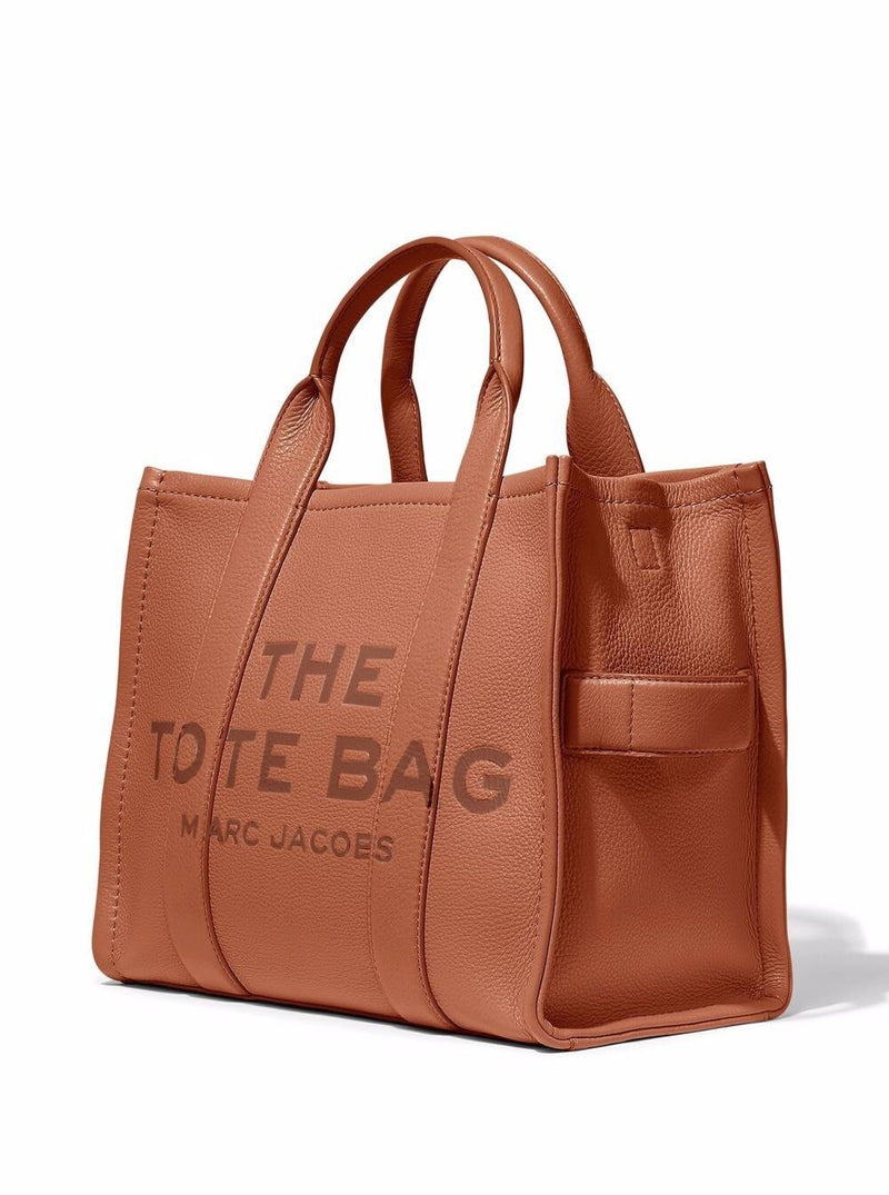 Marc Jacobs Hammered Leather Tote Bag — Brown Cow