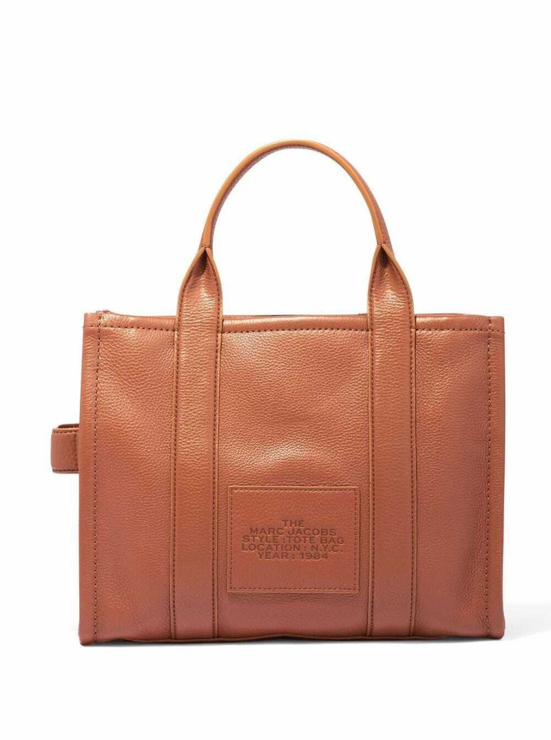 Marc Jacobs Hammered Leather Tote Bag — Brown Cow