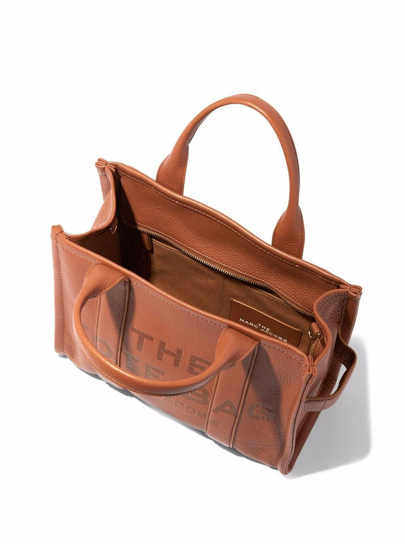 Marc Jacobs Hammered Leather Tote Bag — Brown Cow