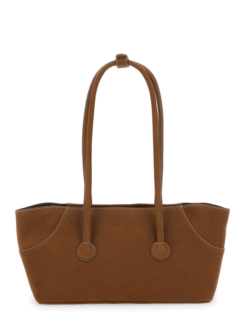 Margesherwood Boat Shopper Large Shoulder Bag — Brown Cow Leather