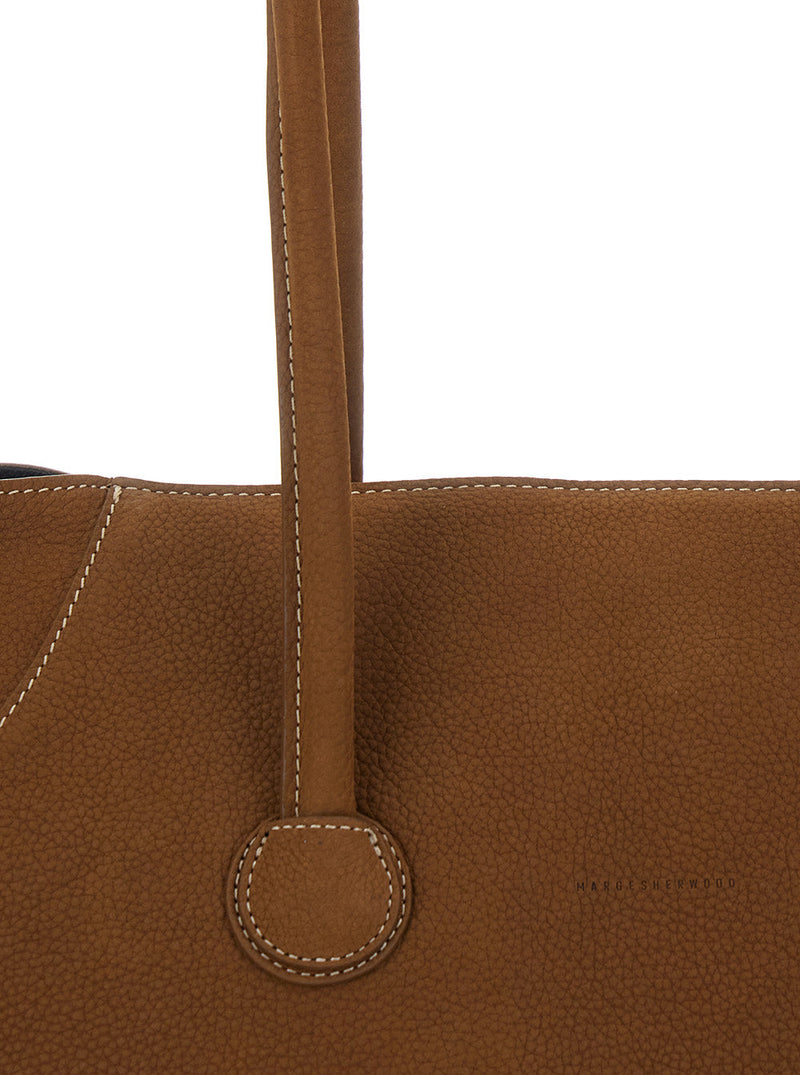 Margesherwood Boat Shopper Large Shoulder Bag — Brown Cow Leather