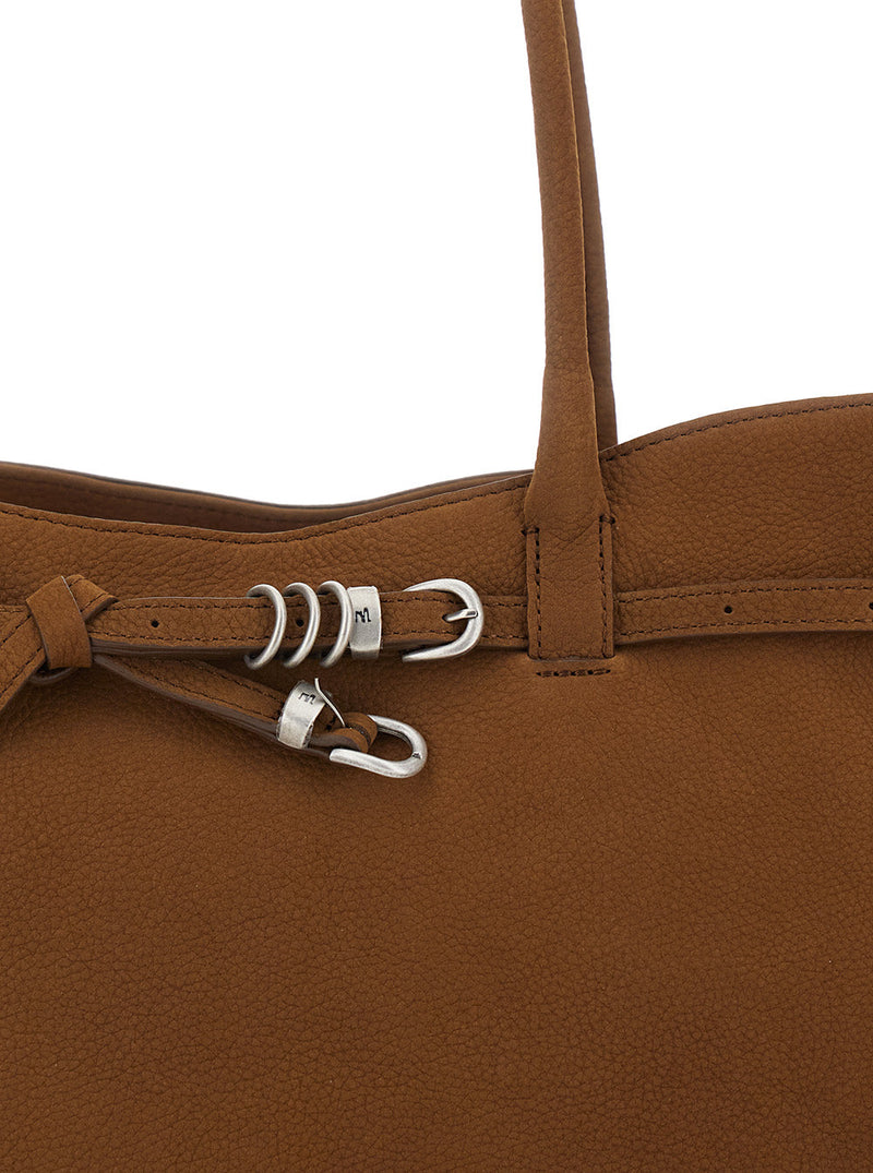 Margesherwood Cow Leather Tote Bag — Brown