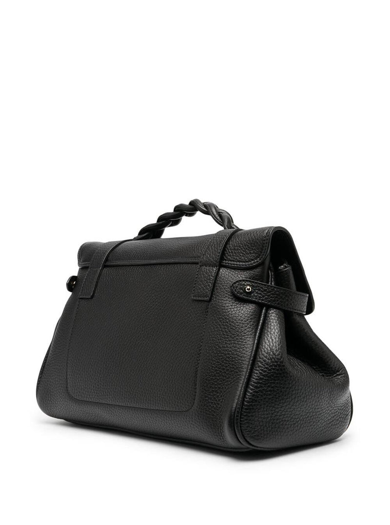 Mulberry Alexa Top Handle Bag — Black Calf Leather