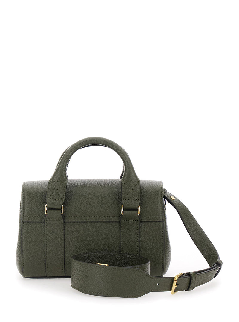 Mulberry Pebbled Calf Leather Top Handle Bag — Green