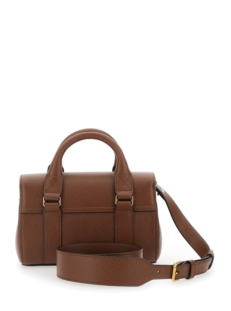 Mulberry Top Handle Bag — Brown Calf Leather