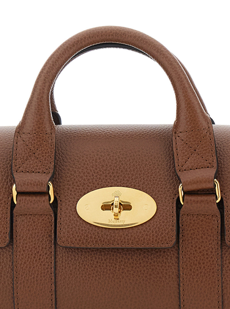 Mulberry Top Handle Bag — Brown Calf Leather