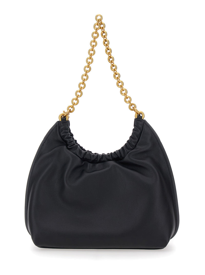 Michael Michael Kors Drawstring Cinch Leather Shoulder Bag — Black Cow