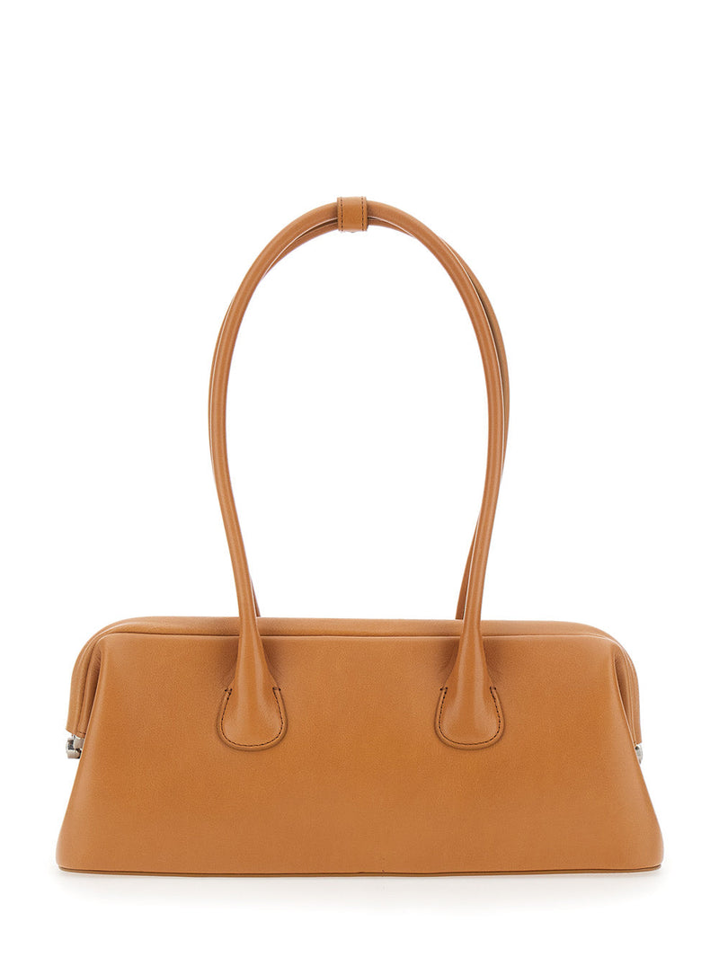 Osoi Boat Wide Mini Shoulder Bag — Brown Cow Leather
