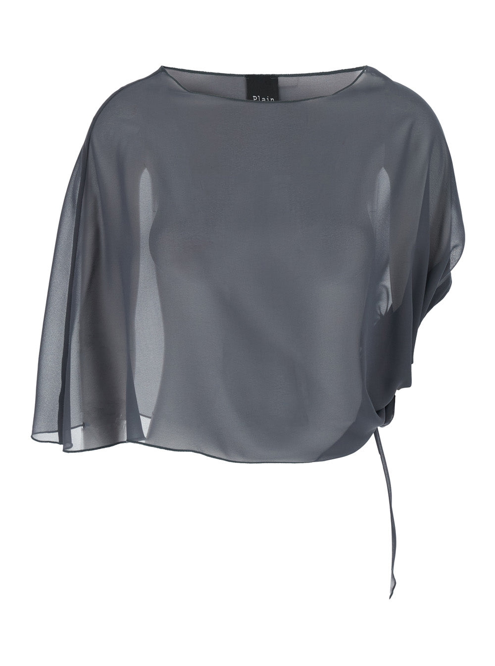 Leplain Tech Fabric Stole — Gray Polyester Scarfs